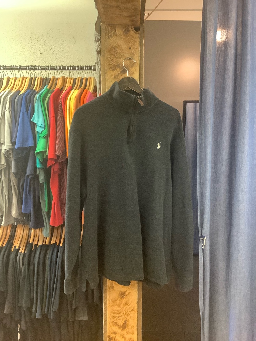 Vintage Polo Ralph Lauren Grey Quarter Zip Sweater